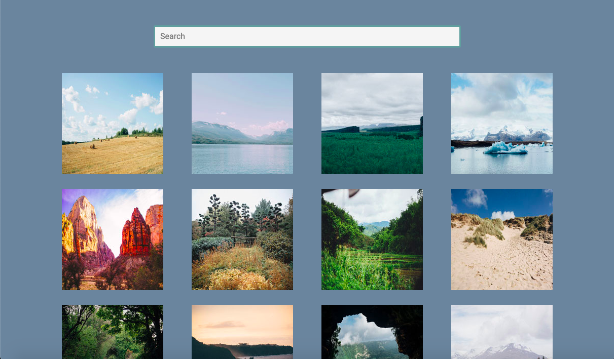 Image of an Interactive Photo Gallery website